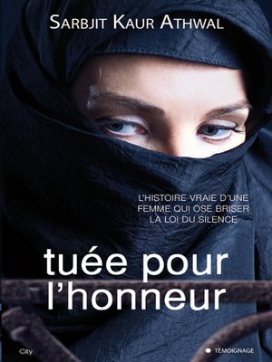 cover image of Tuée pour l'honneur